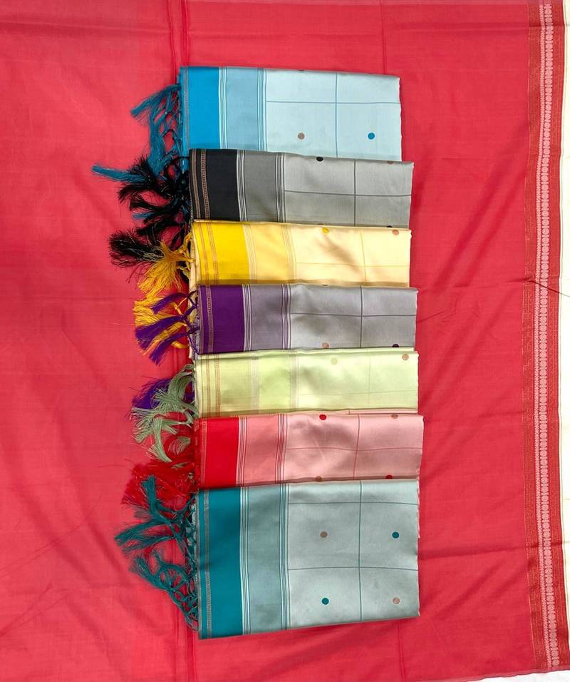 Pista silk blend jacuard work festival saree with unstitched blouse piece