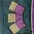 Purple green silk blend jacuard work festival saree with unstitched blouse piece