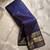 Blue silk blend jacuard work festival saree with unstitched blouse piece