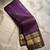 Purple silk blend jacuard work festival saree with unstitched blouse piece