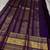 Purple silk blend jacuard work festival saree with unstitched blouse piece