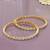 Luminous links solitaire gold plated diamond bangles
