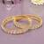 Radiant arcade solitaire gold plated bangles