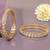 Radiant arcade solitaire gold plated bangles