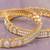 Radiant arcade solitaire gold plated bangles