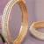 Infinite solitaire gold plated diamond bangles