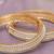 Infinite solitaire gold plated diamond bangles