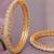 Endless embrace solitaire gold plated diamond bangles