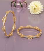Regal filigree gold plated diamond bangles