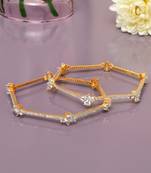 Sparkling whispers gold plated diamond bangles