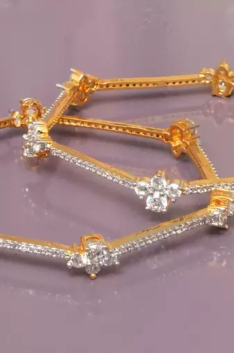 Sparkling whispers gold plated diamond bangles