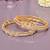 Radiant loop gold plated diamond bangles