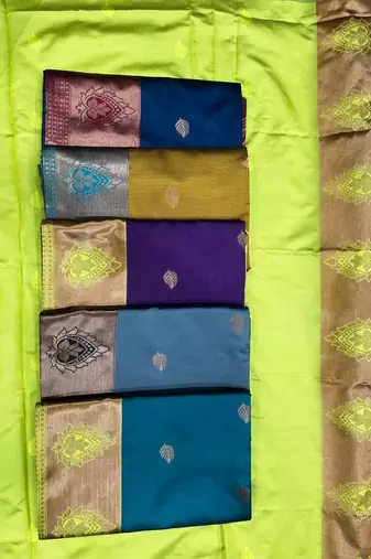 Grey black silk blend jacuard work festival saree with unstitched blouse piece