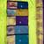 Blue purple silk blend jacuard work festival saree with unstitched blouse piece