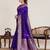 Royal blue zari work jacquard saree with blouse