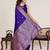 Royal blue zari work jacquard saree with blouse