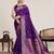 Purple zari work jacquard saree with blouse