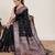Black zari work jacquard saree with blouse