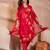 Women's pink rayon floral printed kurta set