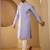 Blue jacquard woven design kurta with trouser set | mandarin collar ethnic wear for men