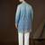 Blue georgette embroidered kurta with trouser set | mandarin collar ethnic wear for men