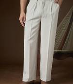 Men's grey modal korean pants | solid regular fit stylish ethnic & casual wear