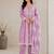 Pink color smart ethnic rayon  fabric suit for elegant party looks