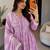 Pink color smart ethnic rayon  fabric suit for elegant party looks