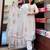 Off white color smart ethnic georgette fabric suit for elegant party looks
