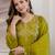Mahendi color smart ethnic vichitra fabric suit for elegant party looks