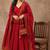 Rust color smart ethnic kum kum fabric suit for elegant party looks