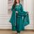 Teal color smart ethnic vichitra fabric suit for elegant party looks
