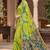 cotton blend saree with elegant printed design for festive & casual wear