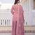 Pink color stylish fendy  fabric designer ready kurta set for girls