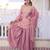Pink color stylish fendy  fabric designer ready kurta set for girls