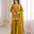 Mustard color stylish fendy  fabric designer ready kurta set for girls