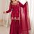 Pink color stylish fendy  fabric designer ready kurta set for girls