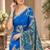 cotton blend saree with elegant printed design for festive & casual wear