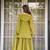 Olive color stylish chinon fabric designer ready kurta set for girls