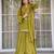 Olive color stylish chinon fabric designer ready kurta set for girls