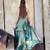 Blue color stylish fendy  fabric designer ready kurta set for girls