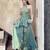 Blue color stylish fendy  fabric designer ready kurta set for girls
