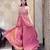 Pink color stylish fendy  fabric designer ready kurta set for girls