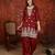 Maroon color smart elegant vichitra fabric smart embroidered suit for festive wear