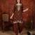 Coffee color smart elegant vichitra fabric smart embroidered suit for festive wear