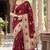 cotton blend saree with elegant printed design for festive & casual wear