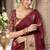 cotton blend saree with elegant printed design for festive & casual wear
