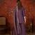 Purple color smart elegant roman simmer fabric smart embroidered suit for festive wear