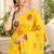 cotton blend saree with elegant printed design for festive & casual wear
