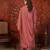 Peach color smart elegant mul cotton fabric smart embroidered suit for festive wear